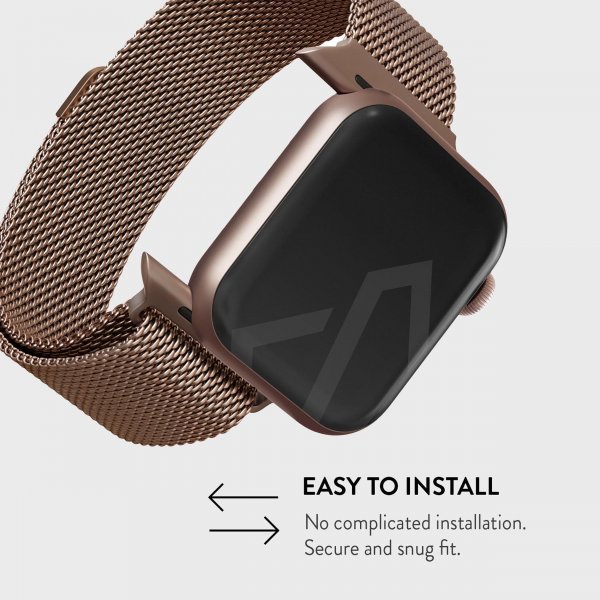 Burga Apple Watch 38/40/41/42mm Armbånd Metal Mesh Rosegull