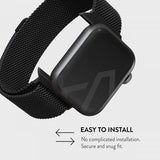 Burga Apple Watch 44/45/46mm/Ultra 49mm Armbånd Metal Mesh Svart