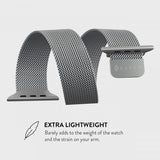 Burga Apple Watch 38/40/41/42mm Armbånd Metal Mesh Sølv