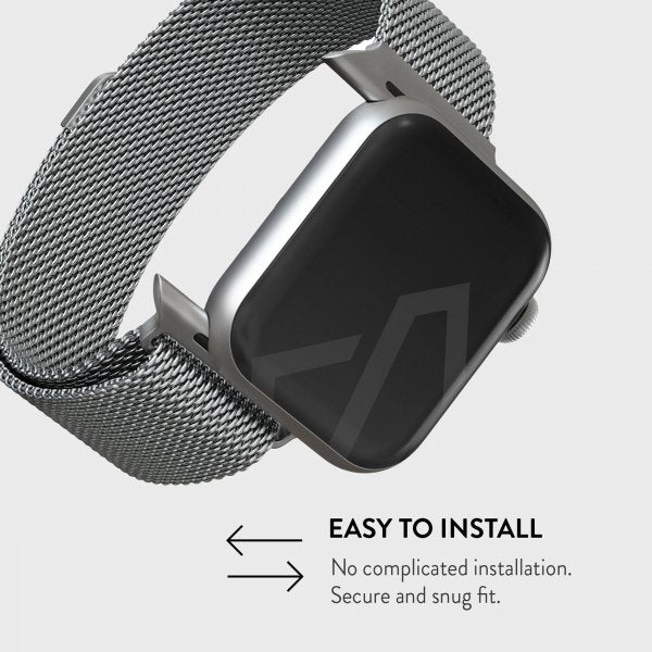 Burga Apple Watch 38/40/41/42mm Armbånd Metal Mesh Sølv