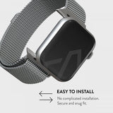 Burga Apple Watch 44/45/46mm/Ultra 49mm Armbånd Metal Mesh Sølv