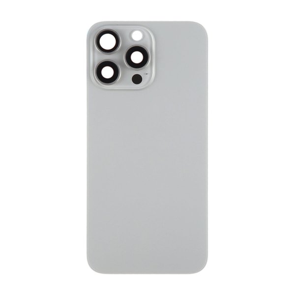 iPhone 15 Pro Max baksideglass med magnet og kameralinse - naturlig titan