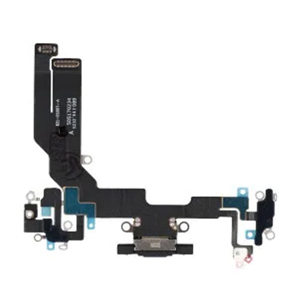 iPhone 16. Ladekontakt med Flexkabel - Svart