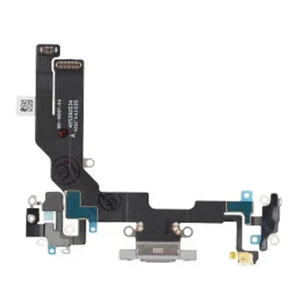 iPhone 16 ladekontakt med flexkabel - hvit