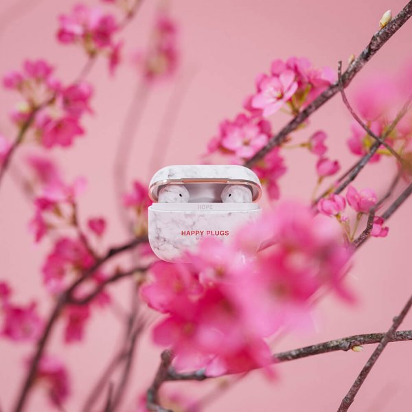 Happy Plugs Hope Vit Marmor