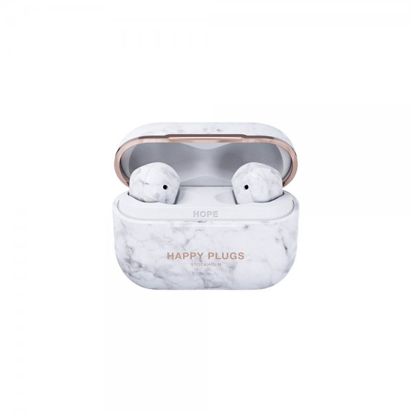 Happy Plugs Hope Vit Marmor