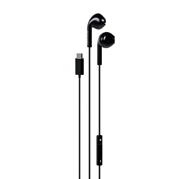 Happy Plugs Kablede Hodetelefoner USB-C Svart