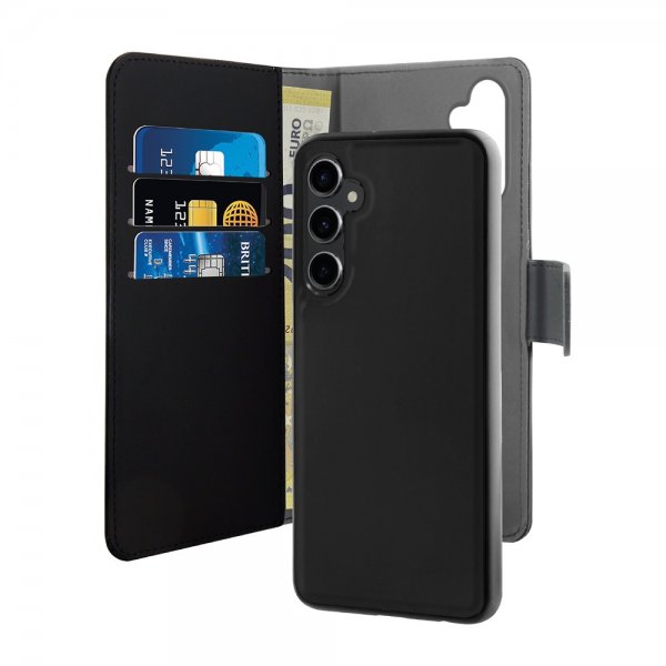 Puro Samsung Galaxy S23 FE Etui Wallet Detachable 2 in 1 Svart