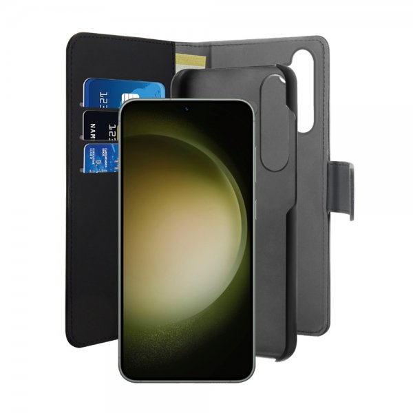 Puro Samsung Galaxy S24 Plus Etui Wallet Detachable 2 in 1 Svart