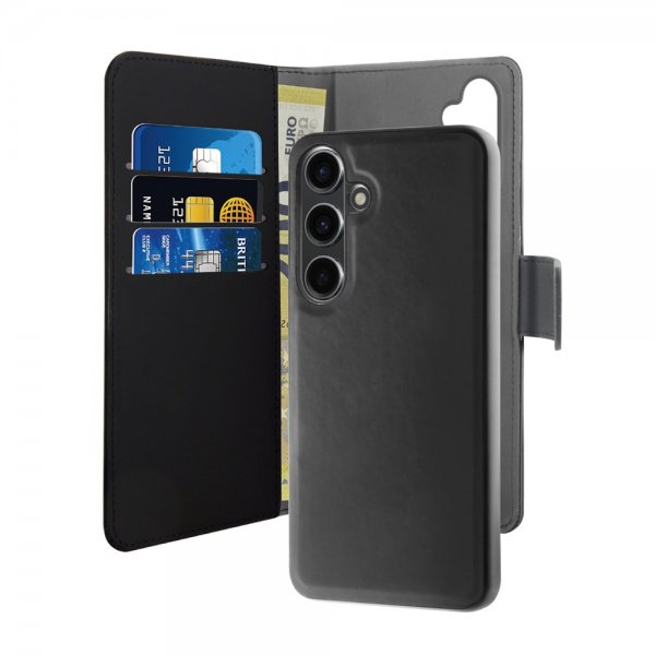 Puro Samsung Galaxy S24 Plus Etui Wallet Detachable 2 in 1 Svart
