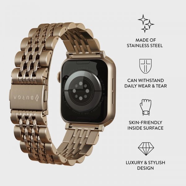 Burga Apple Watch 38/40/41/42mm Armbånd Metal Gull