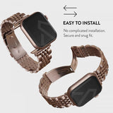 Burga Apple Watch 38/40/41/42mm Armbånd Metal Rosegull