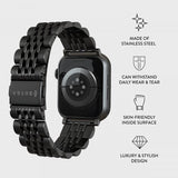 Burga Apple Watch 44/45/46mm/Ultra 49mm Armbånd Metal Svart