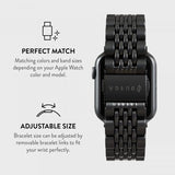 Burga Apple Watch 44/45/46mm/Ultra 49mm Armbånd Metal Svart