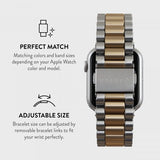 Burga Apple Watch 38/40/41/42mm Armbånd Metal Sølv Gull