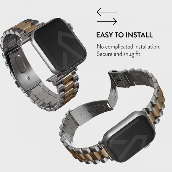 Burga Apple Watch 38/40/41/42mm Armbånd Metal Sølv Gull