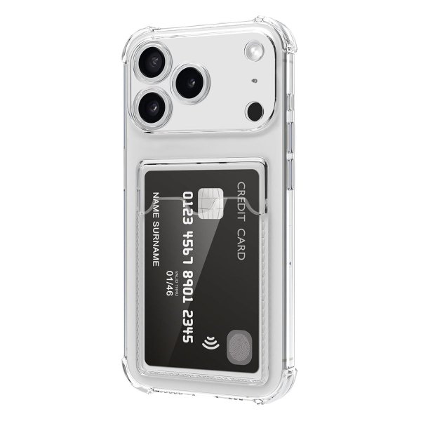 iPhone 17 Pro Max Deksel Kortholder Transparent