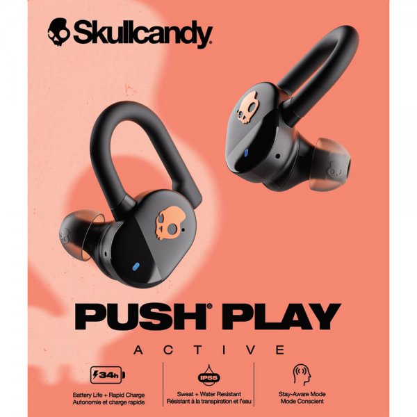 Skullcandy Hodetelefoner Push Play Svart Oransje