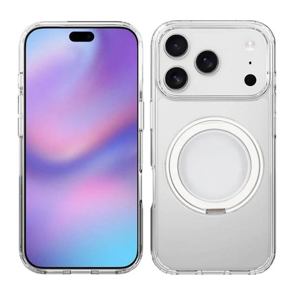iPhone 17 Pro Max Deksel Roterbart Stativ Transparent