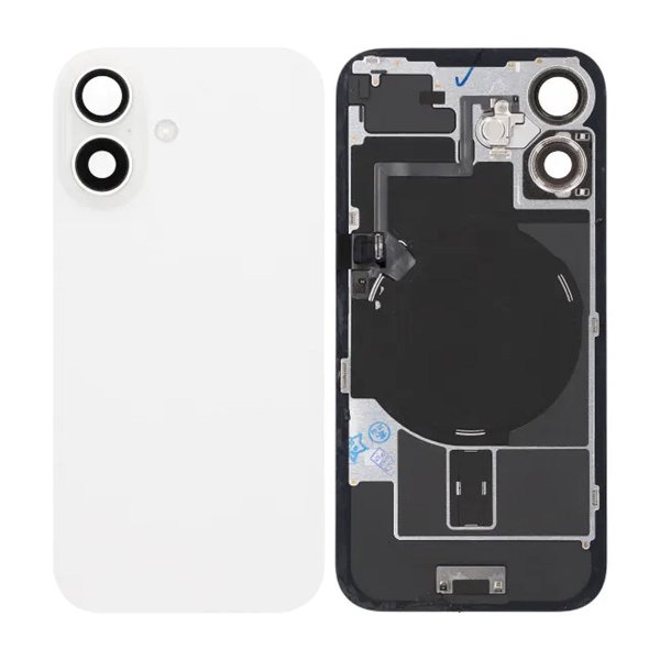 iPhone 16 Baksideglass Komplett OEM - Hvit