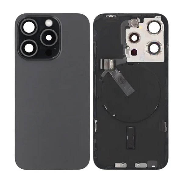 iPhone 15 Pro Bakside Glass Komplett OEM - Svart