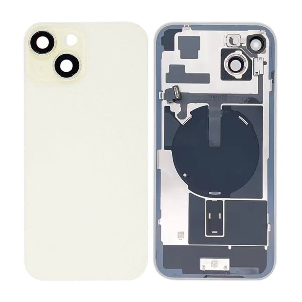 iPhone 15 Plus Bakside Glass med smådeler - Gul
