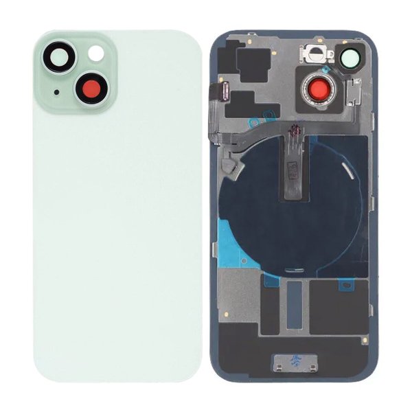 iPhone 15 Baksideglass med smådeler - Grønn