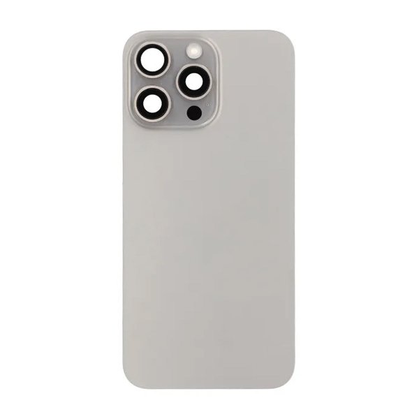 iPhone 15 Pro Max Bakside Glass Komplett OEM - Naturlig Titan