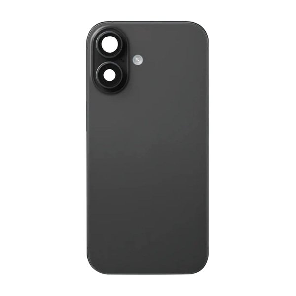 iPhone 16 baksideglass med smådeler - svart