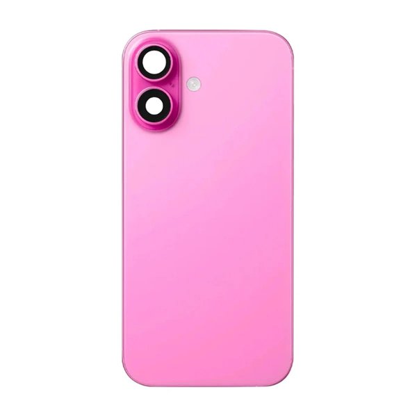 iPhone 16 Plus Baksideglass med smådeler - Rosa