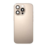 iPhone 16 Pro Max Bakside Glass med smådeler - Sandfarget Titan