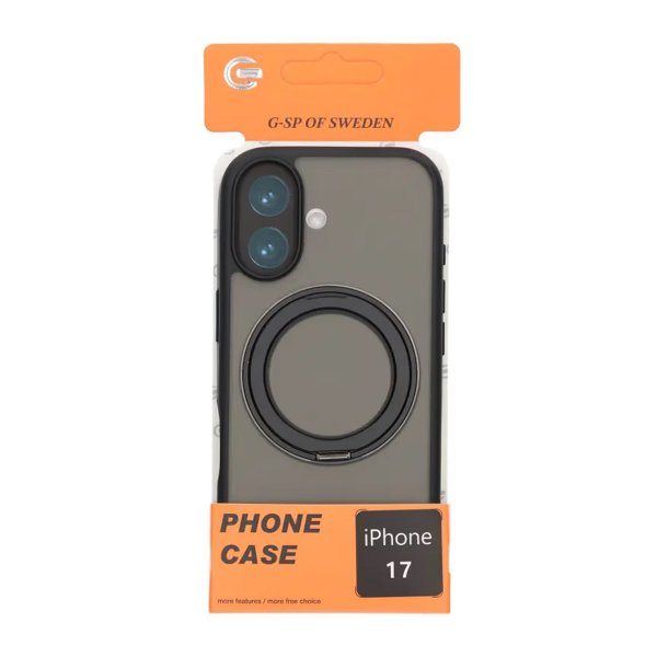 iPhone 17 Deksel Roterbart Stativ Svart
