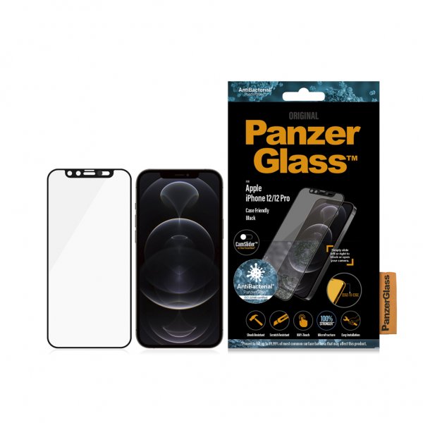 PanzerGlass iPhone 12/iPhone 12 Pro Skjermbeskytter Edge-to-Edge Camslider