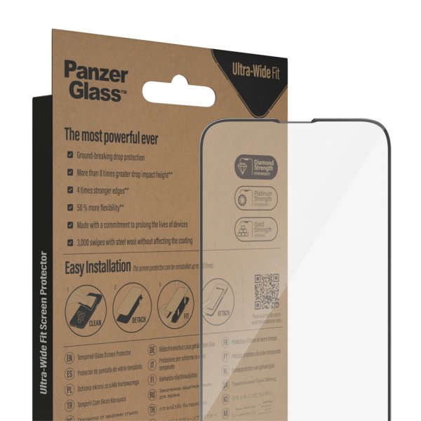 PanzerGlass iPhone 13 Pro Max/iPhone 14 Plus Skjermbeskytter Ultra-Wide Fit