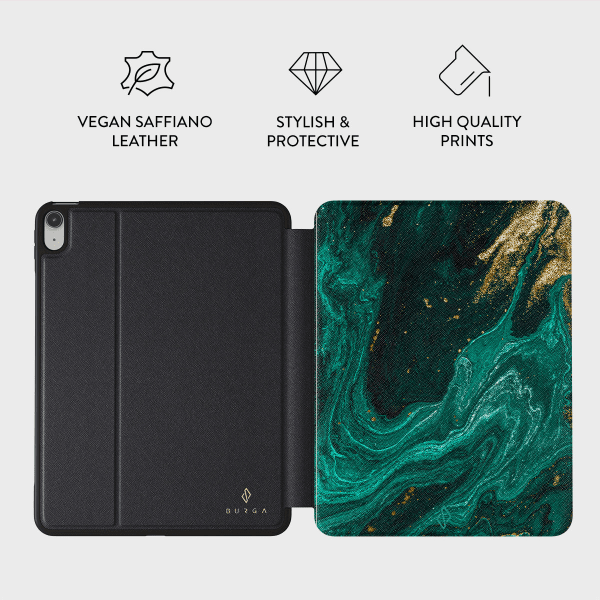 Burga iPad 10.9 (gen 10)/iPad 11 (A16) Etui Folio Emerald Pool