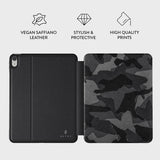 Burga iPad 10.9 (gen 10)/iPad 11 (A16) Etui Folio Night Black Camouflage