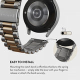 Burga Samsung Galaxy Watch 20mm Armbånd Metal Sølv Gull