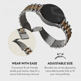 Burga Samsung Galaxy Watch 20mm Armbånd Metal Sølv Gull