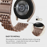 Burga Samsung Galaxy Watch 22mm Armbånd Metal Rosegull