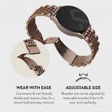 Burga Samsung Galaxy Watch 22mm Armbånd Metal Rosegull