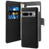 Puro Google Pixel 7 Pro Etui Wallet Detachable 2 in 1 Svart