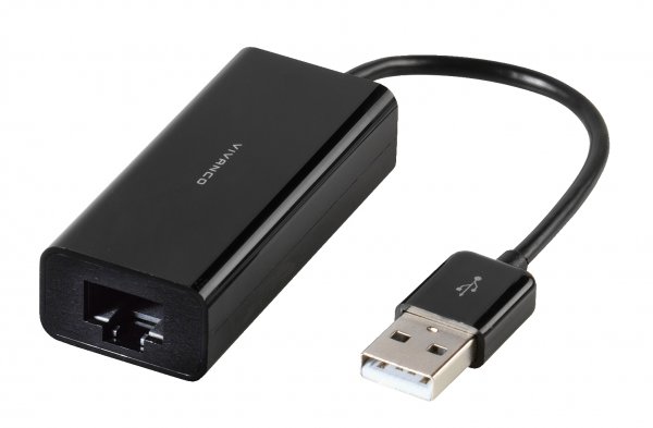 Vivanco USB 2.0 to RJ45 Network Adapter Svart