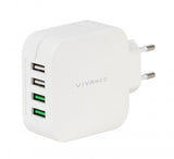 Vivanco Lader 4xUSB-A 4.8A (2.4A/1A) 24W Hvit