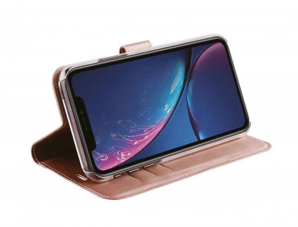 Vivanco iPhone Xr Etui Classic Wallet Rosegull