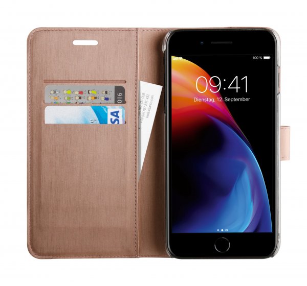 Vivanco iPhone 6/6S Plus/iPhone 7 Plus/iPhone 8 Plus Etui Classic Wallet Rosegull