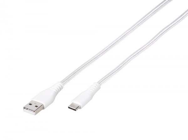 Vivanco Kabel Longlife Braided USB-A/USB-C 1.5m Hvit