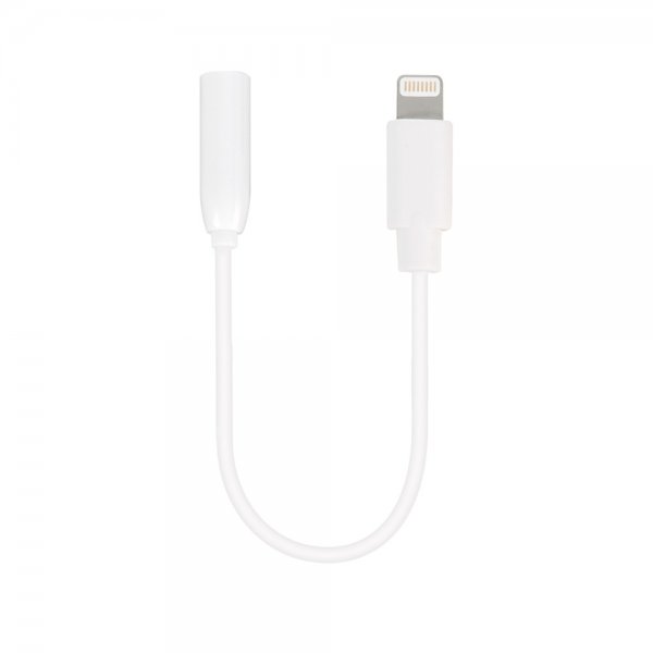 Vivanco Lightning til 3.5mm lydadapter MFI hvit