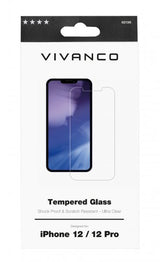 Vivanco iPhone 12/iPhone 12 Pro Skjermbeskytter Herdet Beskyttelsesglass 9H