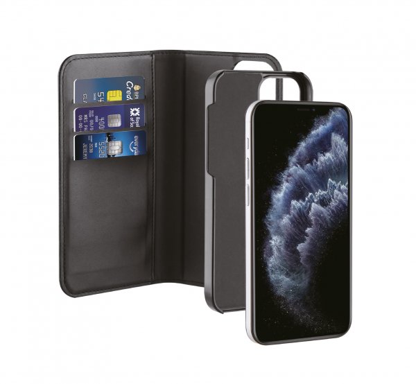 Vivanco iPhone 12/iPhone 12 Pro Etui 2in1 Wallet Case Svart
