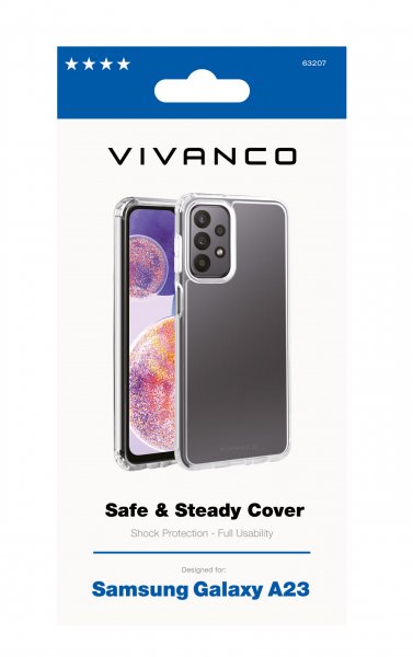 Vivanco Samsung Galaxy A23 5G Deksel Safe & Steady Transparent